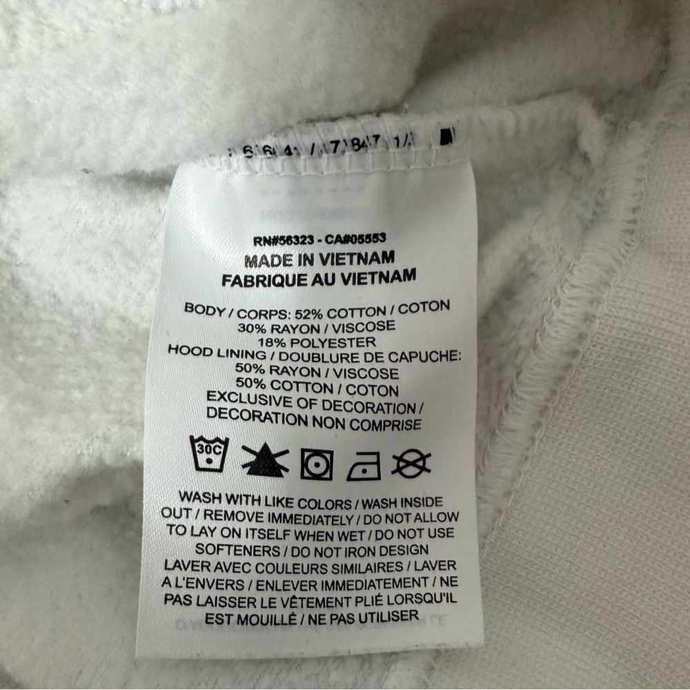 Nike Spellout Swoosh White Hoodie Cotton Blend Sweatshirt Women’s 2X Pullover - Picture 8 of 10